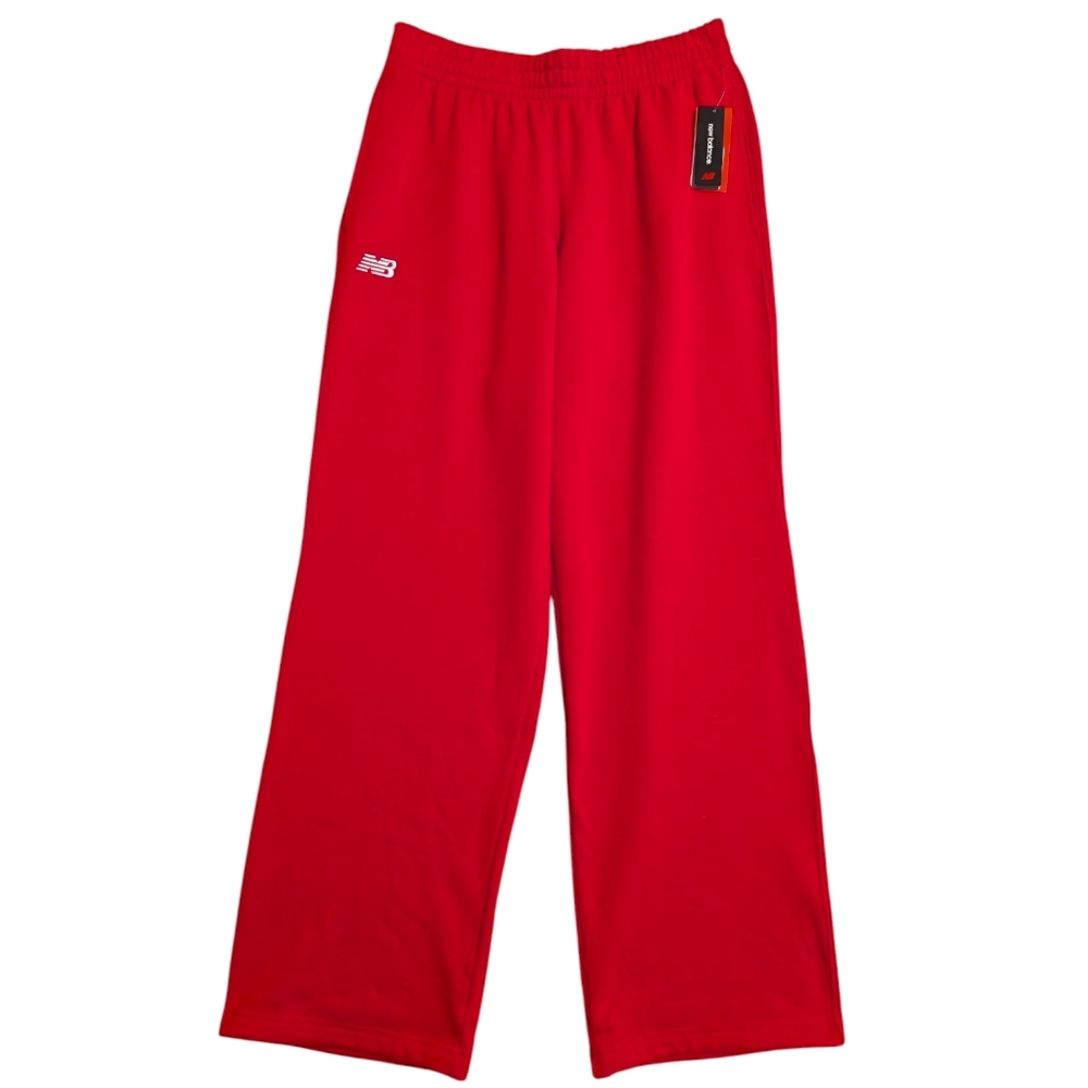 NWT New Balance Fleece-Lined Sweatpants | Men’s L | Red Elastic Waist Pull-On